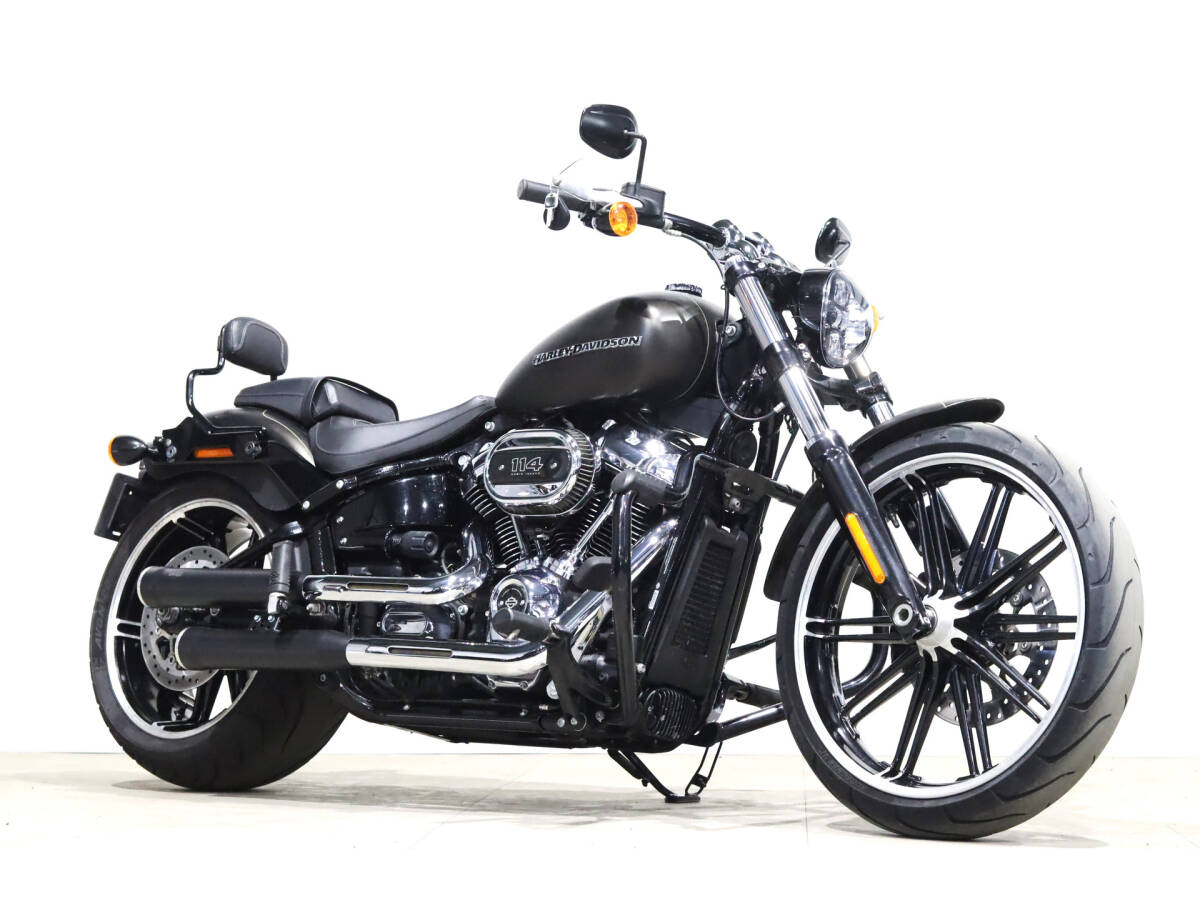 ハーレーFXBRS ブレイクアウト 2020y リバーロックグレーデニムカラー COBRAスリップオンマフラー 純正OPエンジンガード拍卖