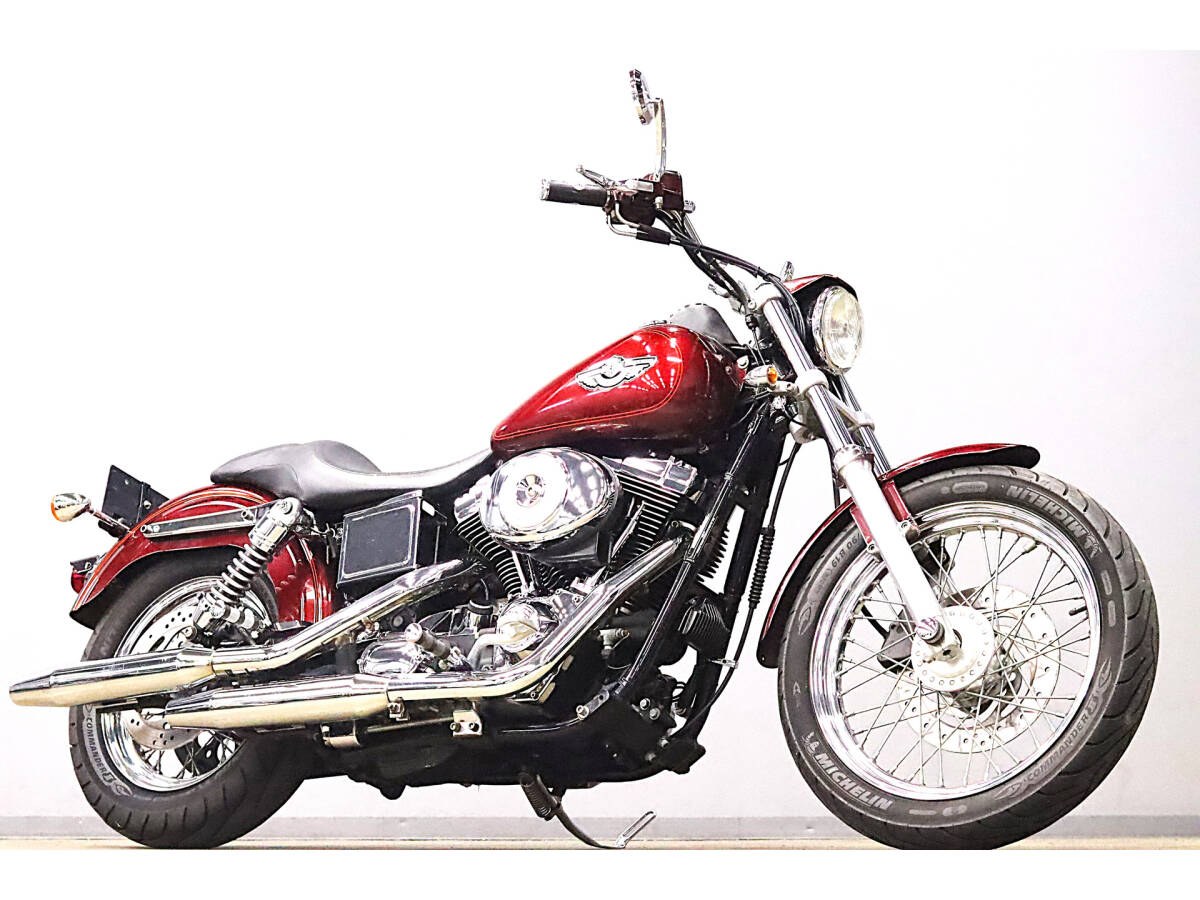 ハーレー FXDL ダイナローライダー 2003y 100thANV TC88 キャブ 国内ディーラー車 ストック 純正テーパードマフラー F/Rスポークホイー拍卖