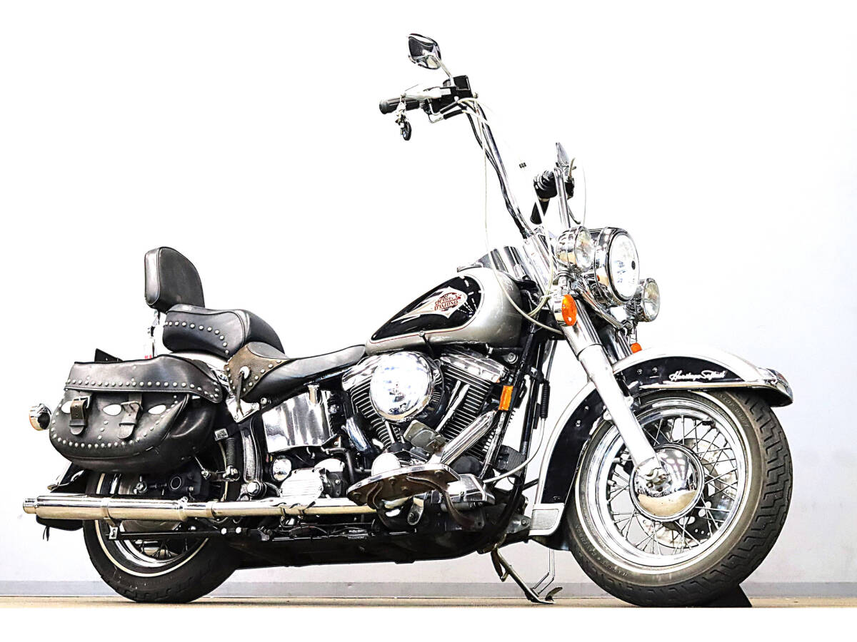 ハーレーFLSTC ヘリテイジクラシック 1997y 後期EVO 国内ディーラー車 ストック 20625km 低走行 MotorStageシガーマフラー拍卖