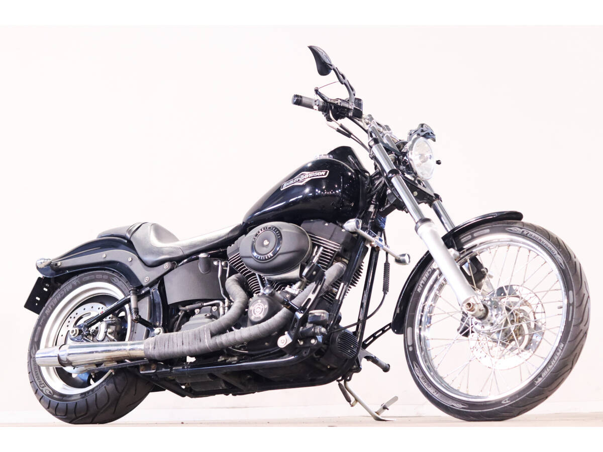 ハーレー FXSTB ナイトトレイン 2008y TC96B 12097km 低走行 THUNDER HEADERフルエキ HD純正OPカスタムペグ/グリップ ETC拍卖