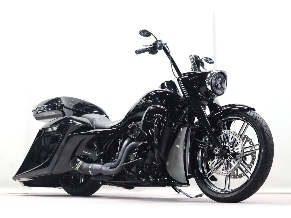 ハーレー FLHRXS 2018y MW8 1750cc アレンネス23インチホイール 萬羽Rギア JMBaggersキット python2in1フルエキマフラー拍卖