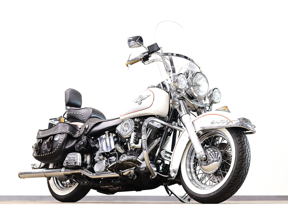ハーレー FLSTN ノスタルジア 1994y 24666km 低走行 ストックスタイル ブラスエンドマフラー S&Sエアクリ バックギア HSR ETC 検8/9拍卖