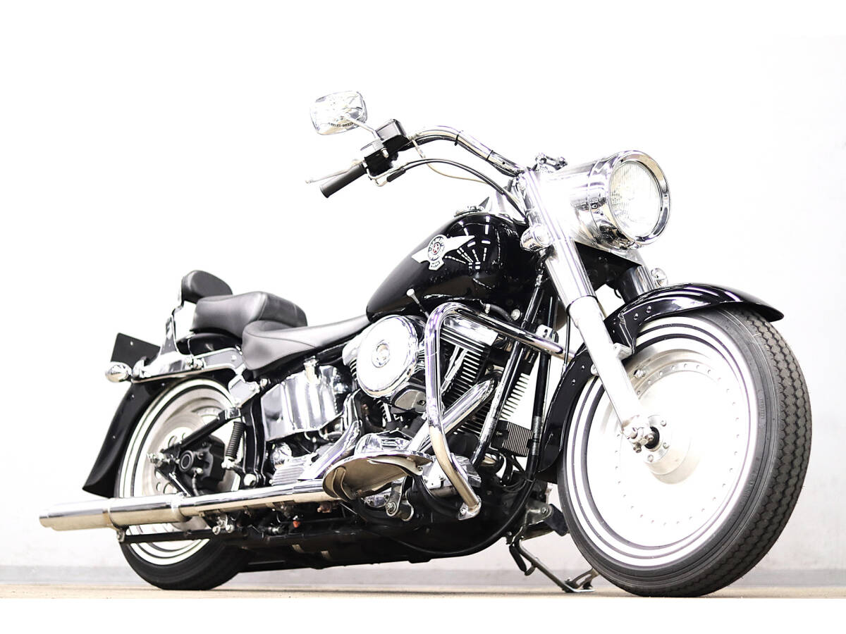 ハーレーFLSTF ファットボーイ 1999y 最終EVO ストックスタイル シガーマフラー ナセルキット マスタングシート シーシーバー ETC搭載拍卖