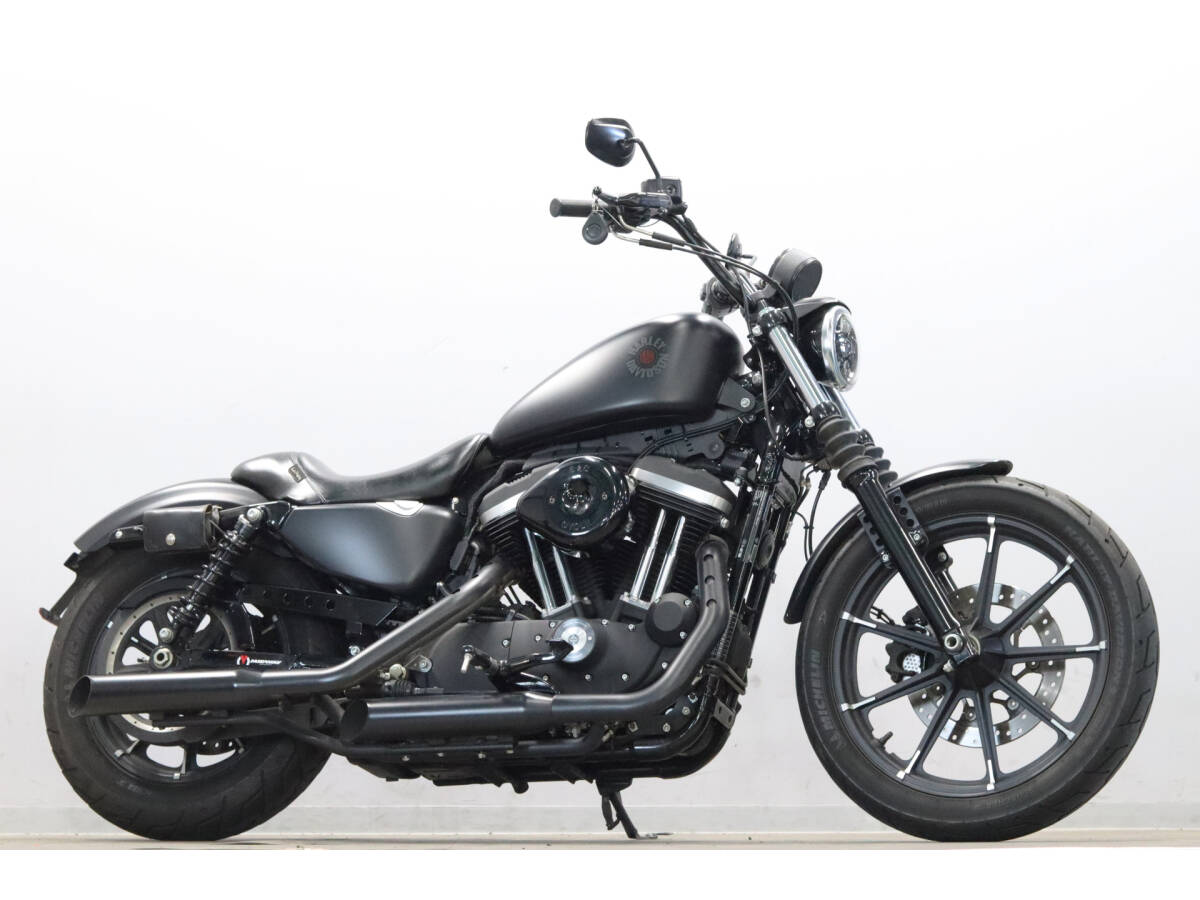 ハーレー XL883N アイアン 2021y 最終年キーレスモデル 12818㎞ 低走行 チューニング クロームワークスマフラー S&Sエアクリ ABS ET拍卖