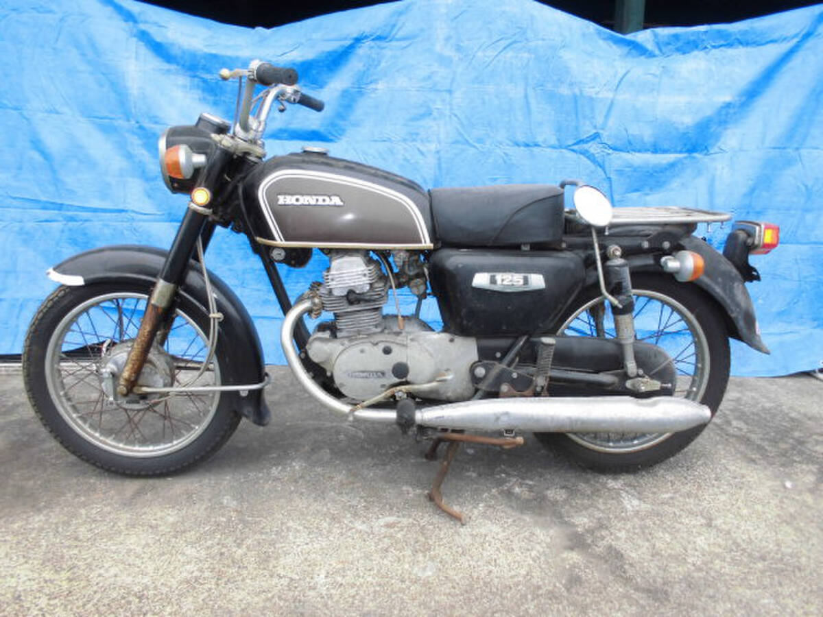 CD125K☆ベンリィ125☆1975年☆キックOK☆キー有り☆販売証明書☆13058km☆不動ベース車拍卖