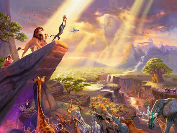 西洋絵画★ディズニー ライオン・キング トーマスキンケード拍卖