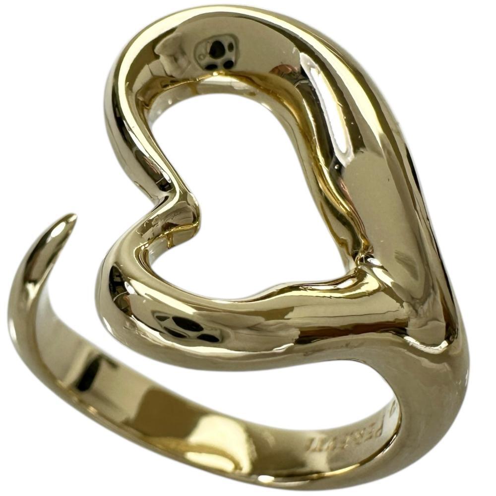 10号TIFFANY&Co./ティファニー リング・指輪 オープンハート ペレッティ K18ゴールド 8.5g レディース拍卖