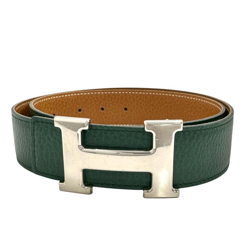 HERMES/エルメス コンスタンス Hベルト リバーシブル ベルト レザー/メタル グリーン/ブラウン レディース拍卖