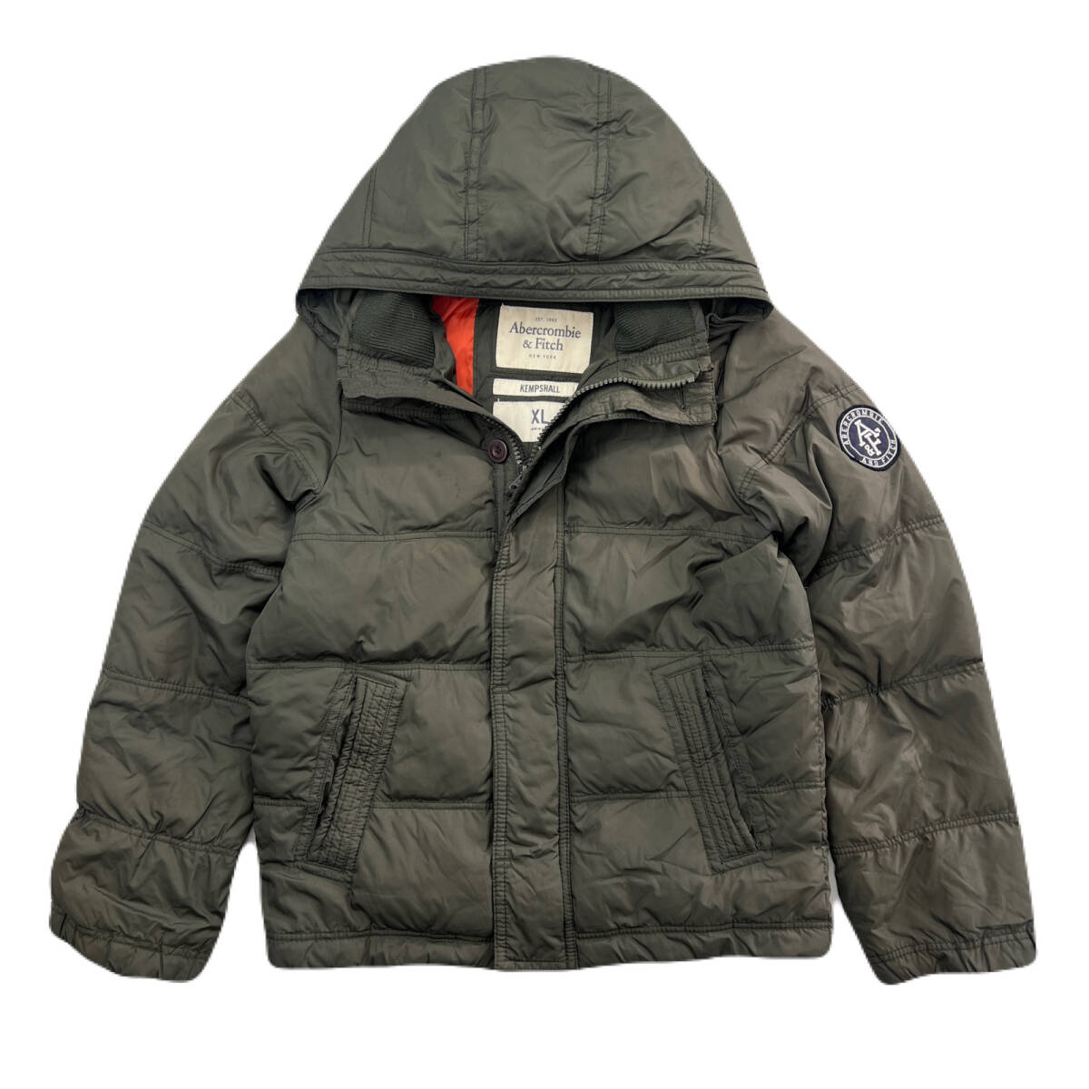 アバクロンビー&フィッチ ダウンジャケット KEMPSHALL オリーブグリーン XL メンズ アウター ●E345拍卖