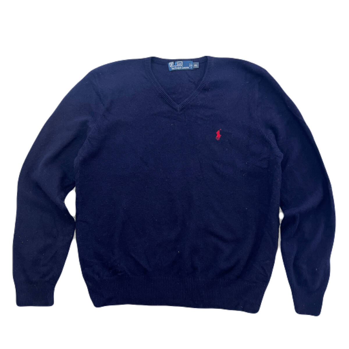 ポロラルフローレン Vネック ニットセーター ウール XL メンズ 定番 シンプル ●K349拍卖