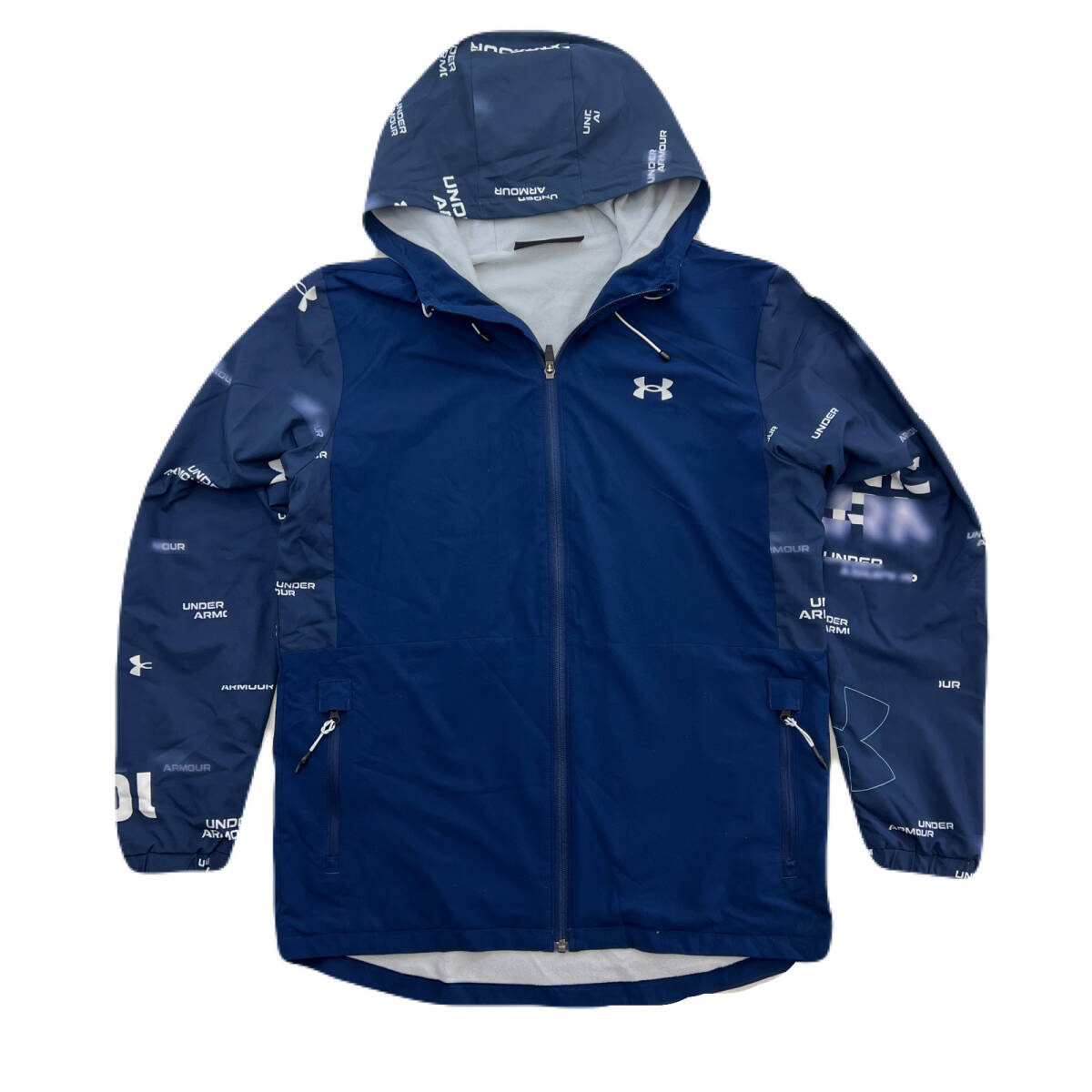 アンダーアーマー スウェット ジップアップ パーカー Lサイズ メンズ ネイビー 紺色 ●BE347拍卖