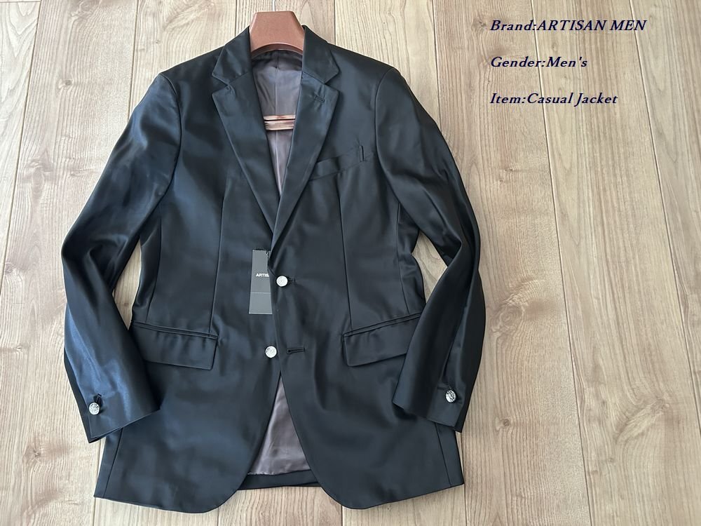 新品 ARTISAN MEN アルチザン メン 日本製 メタルボタン ベンバック ジャケット 51ブラック Sサイズ 15JA02 定価88,000円拍卖