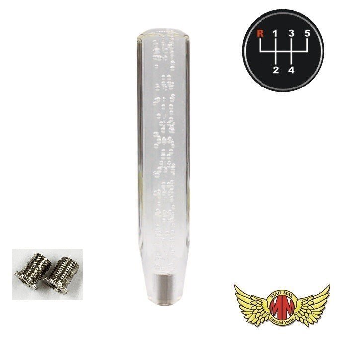 MADMAX トラック用品 クリスタル シフトノブ 泡 250mm クリア いすゞ 07エルフ用/変換アダプター付【送料800円】拍卖
