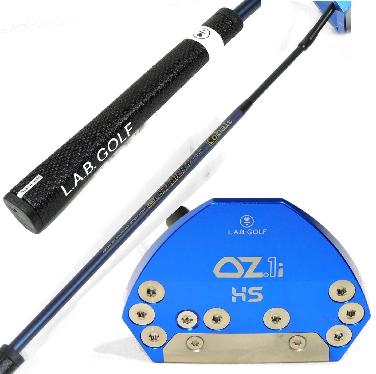カスタムパター ◆ L.A.B. GOLF ( ラブ・ゴルフ ) OZ.1i HS ブルー◆ 34インチ◆ マレット◆ STABILITY TOUR BLACK◆ Press Pistol 2°拍卖