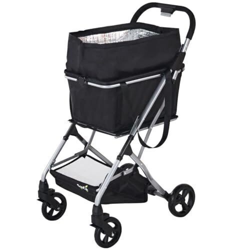 EcoCa エコカ ショッピングカート 【保冷バッグセット】 買い物カート キャリーカート かいものカート 折りたたみ 軽量 4輪 z拍卖