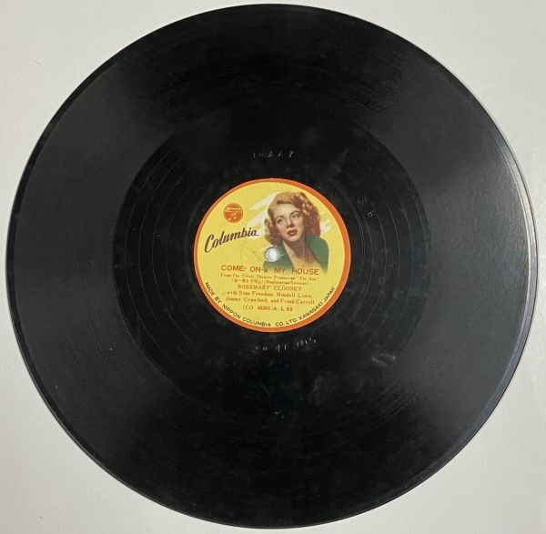ROSEMARY CLOONEY ローズマリー・クルーニー 家へ来なさいよ お山のバラ SP盤 レコード拍卖