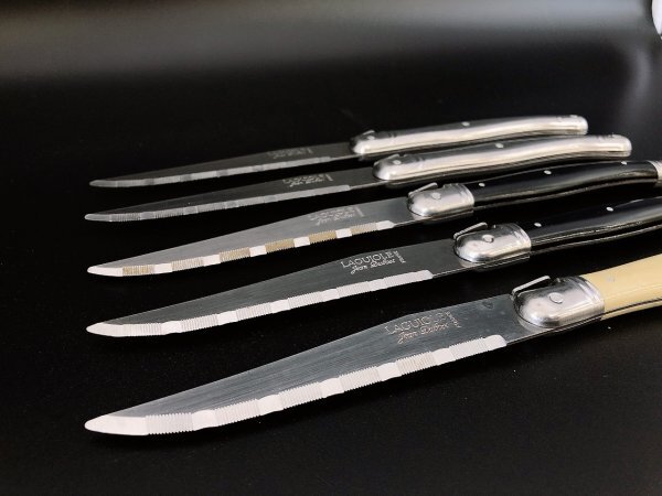 #T2511-106 【美品】 LAGUIOLE ライヨール France ステーキナイフ テーブルナイフ ディナーナイフ 5本セット ステンレス拍卖