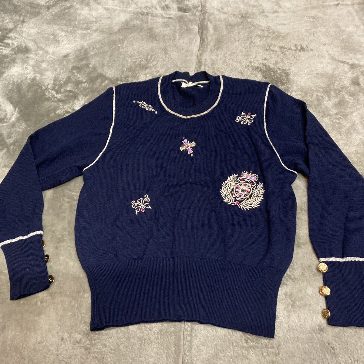 Cref ナイガイ 長袖ニットセーター サイズM拍卖