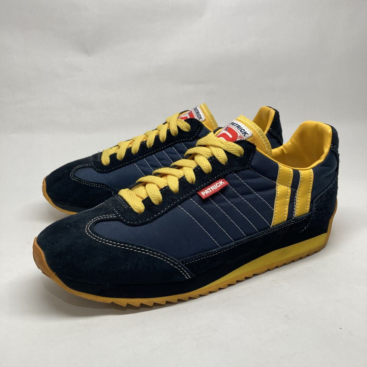 即決!定番! 日本製 PATRICK MARATHON 紺黄 サイズ 39 / パトリック マラソン 9422 ネイビー拍卖