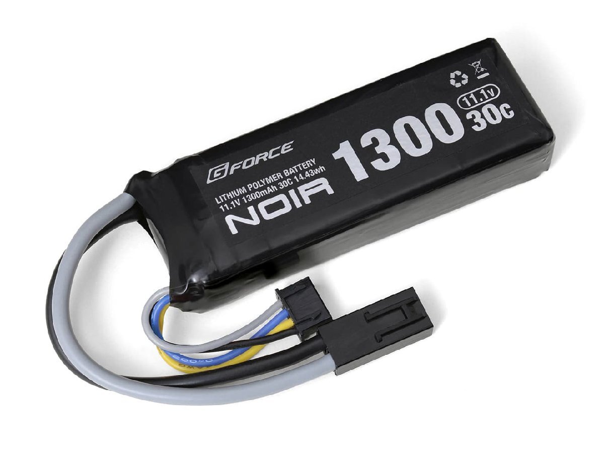 GF-BAT-007 G-FORCE Noir LiPo 11.1V 1300mAh ミニS互換サイズ拍卖