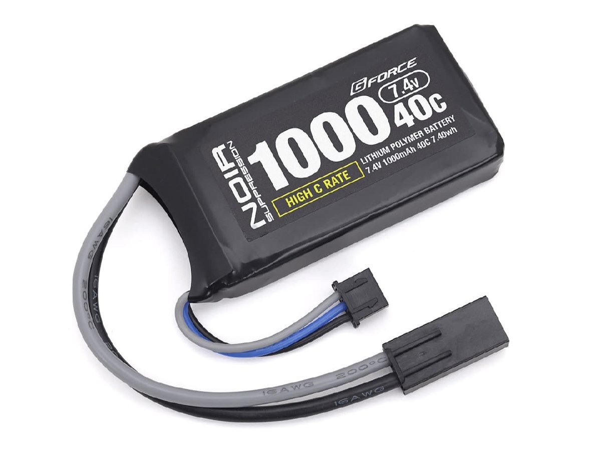 GF-BAT-009 G-FORCE Noir Suppression LiPo 7.4V 1000mAh 40C PEQインタイプ拍卖