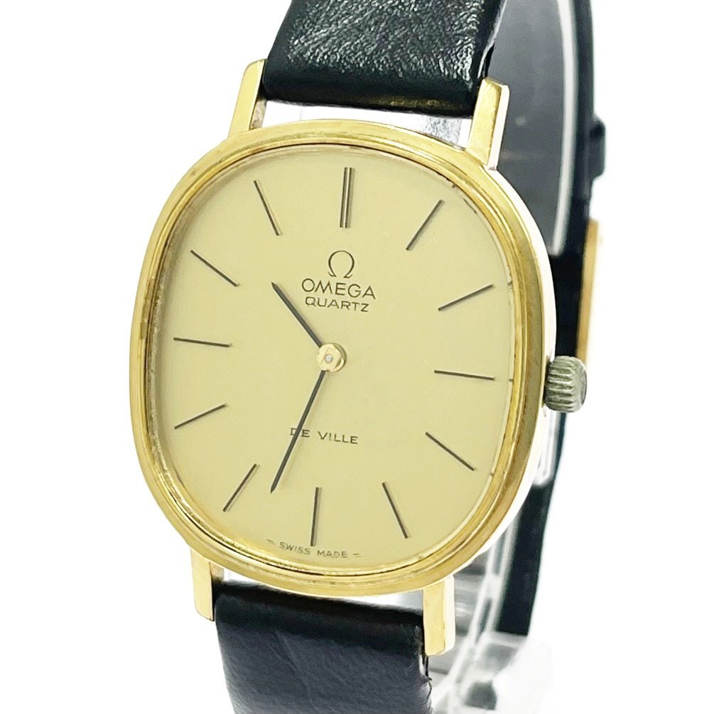 【1円スタート】OMEGA オメガ デビル GP×SS ゴールド文字盤 クオーツ ボーイズ腕時計 ジャンク 517397拍卖