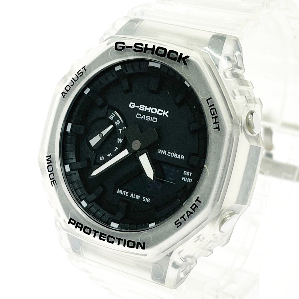【1円スタート】【訳あり品】CASIO カシオ GA-2100SKE G-SHOCK デジアナ ブラック文字盤 クオーツ メンズ腕時計 510679拍卖