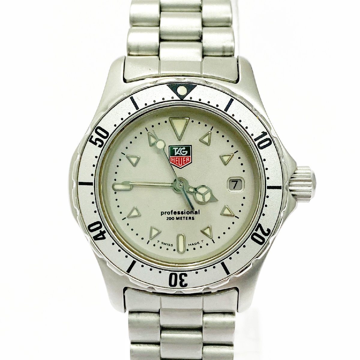 【1円スタート】TAG HEUER タグホイヤー 972.008-2 プロフェッショナル SS シルバー文字盤 クオーツ レディース腕時計 510809拍卖