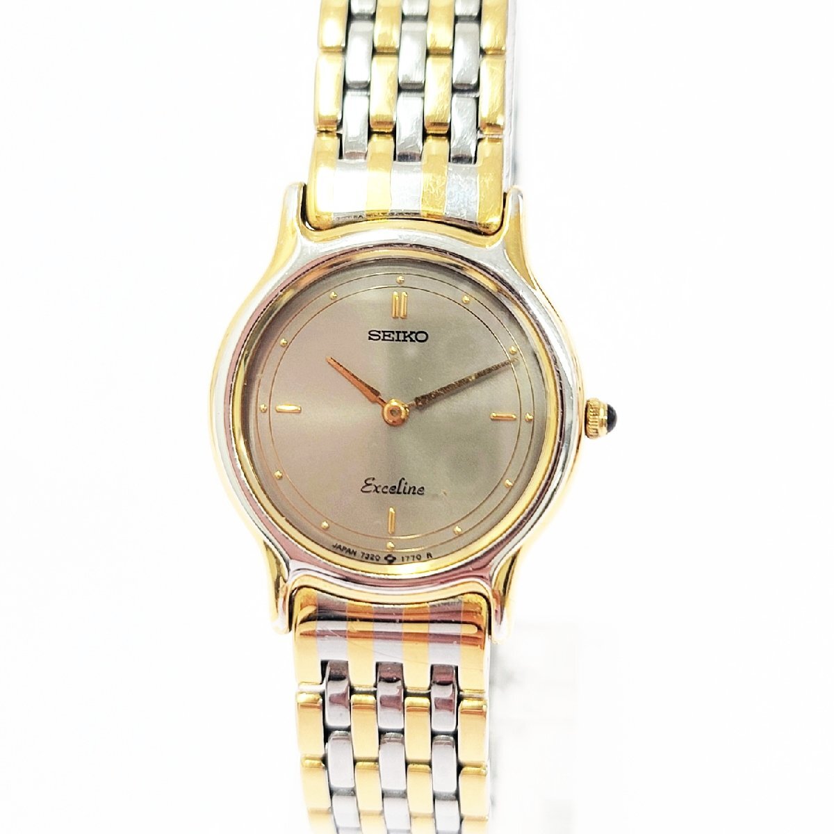 【1円スタート】SEIKO セイコー 7320-0350 エクセリーヌ GP×SS クオーツ レディース腕時計 511015拍卖