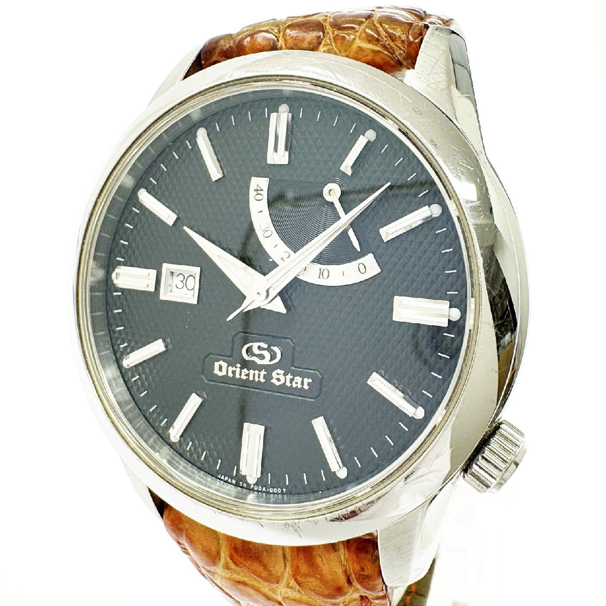 【1円スタート】【訳あり品】ORIENT STAR オリエントスター FD0A-C0 裏スケ SS ブラック文字盤 自動巻き メンズ腕時計 512711拍卖