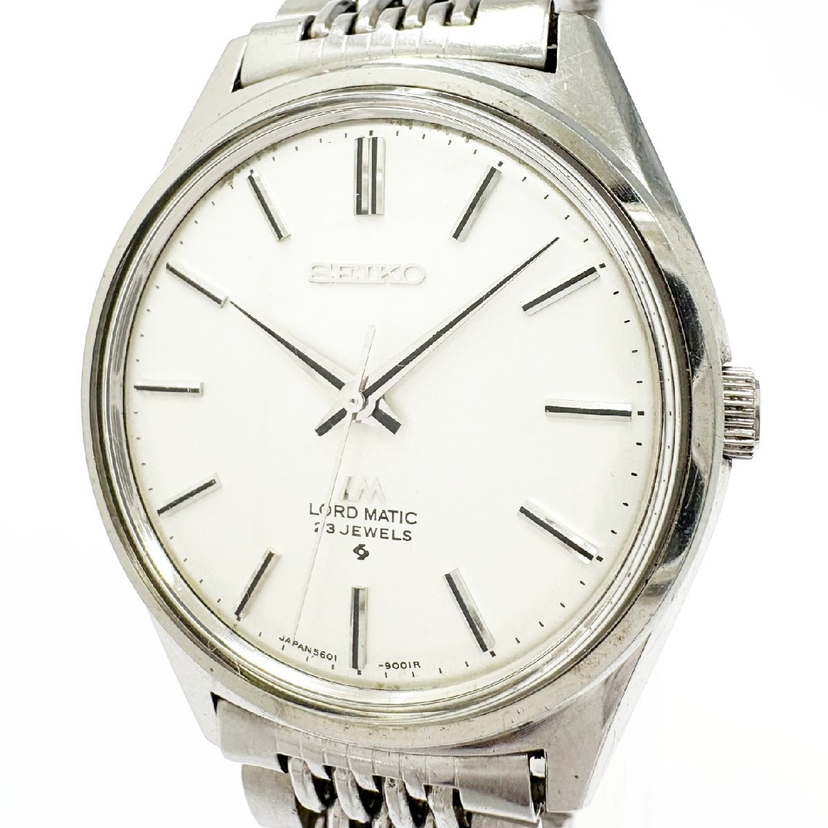 【1円スタート】【訳あり品】SEIKO セイコー 5601-9000 ロードマチック 23石 SS シルバー系文字盤 自動巻き メンズ腕時計 512737拍卖