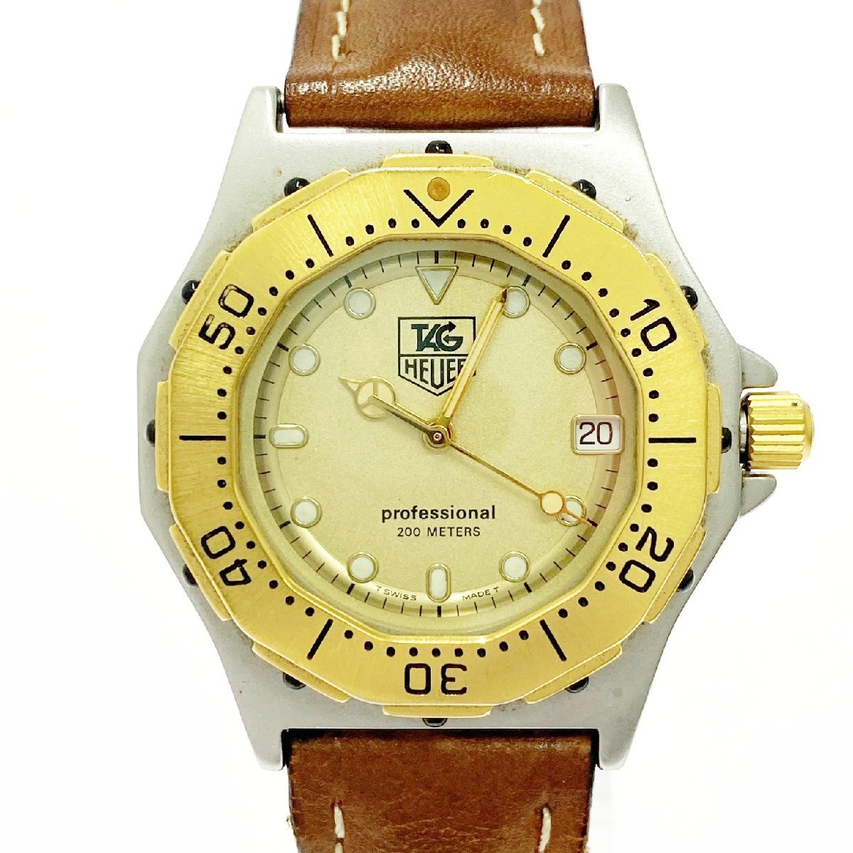 【1円スタート】TAG HEUER タグホイヤー 935.413 プロフェッショナル 200 GP×SS クオーツ ボーイズ腕時計 510781拍卖