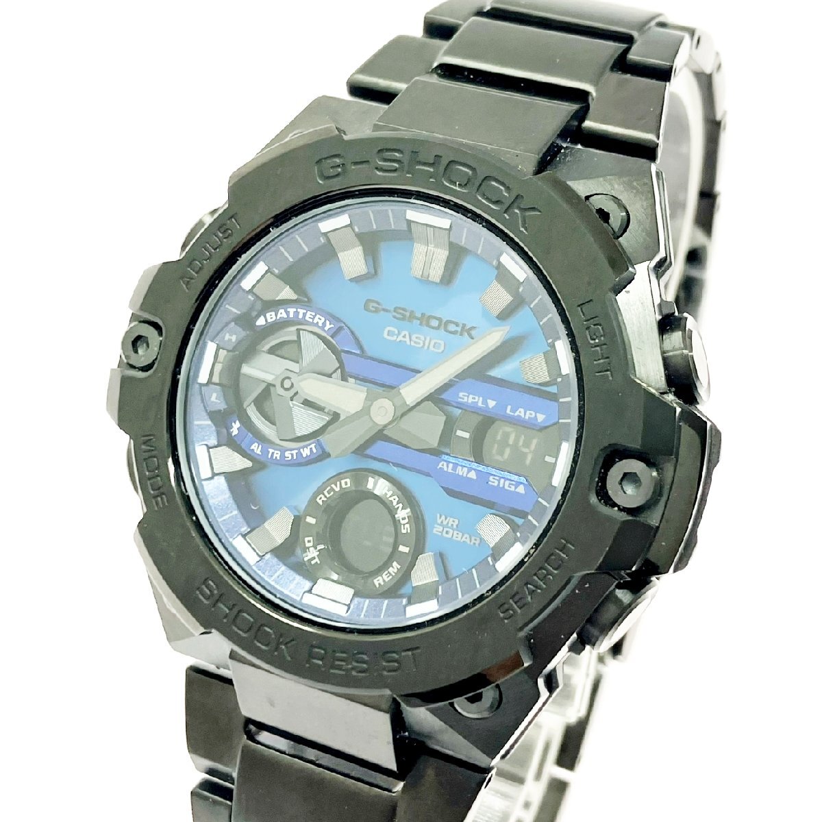 【1円スタート】CASIO カシオ GST-B400 Gショック Gスチール Bluetooth デジアナ ソーラー メンズ腕時計 505890拍卖