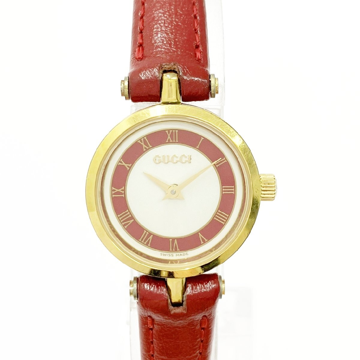 【1円スタート】【訳あり品】GUCCI グッチ シェリーライン GP シルバー文字盤 クオーツ レディース腕時計 517547拍卖