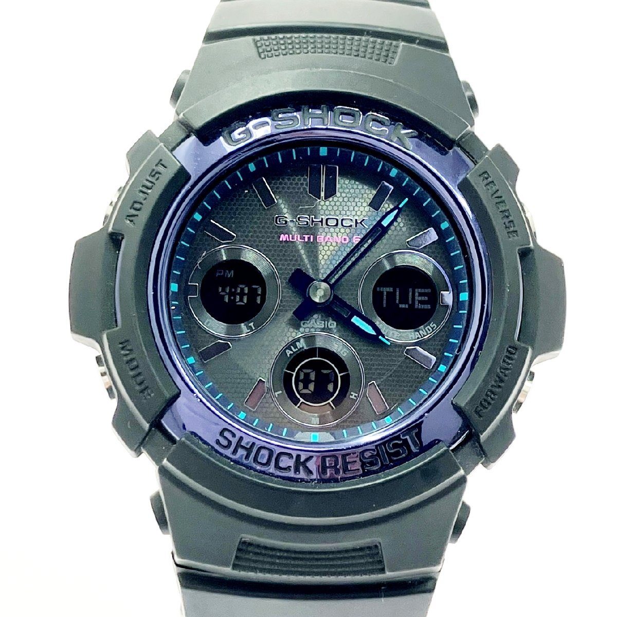 【1円スタート】CASIO カシオ AWG-M100SVB Gショック MULTI BAND 6 マルチバンド6 デジアナ 電波ソーラー メンズ腕時計 511019拍卖