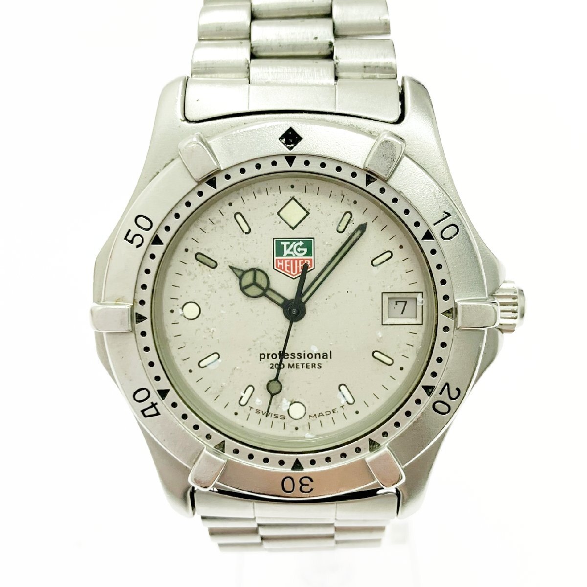 【1円スタート】TAG HEUER タグホイヤー 962.206 プロフェッショナル SS グレー系文字盤 クオーツ メンズ腕時計 517552拍卖