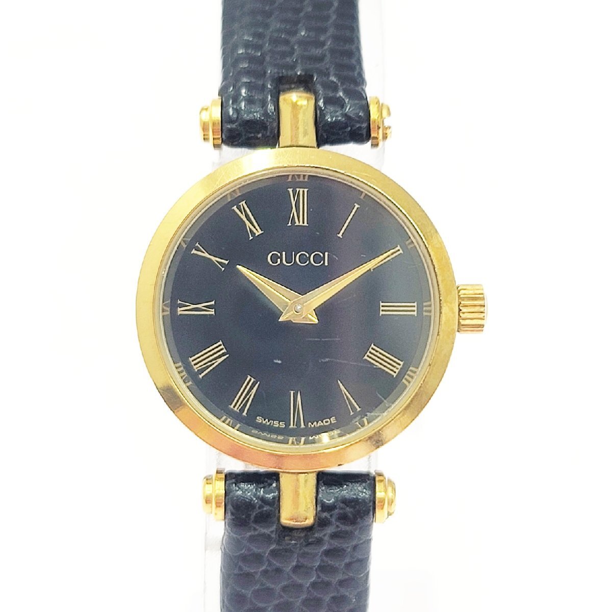 【1円スタート】GUCCI グッチ シェリーライン GP ブラック文字盤 クオーツ レディース腕時計 ジャンク 510728拍卖