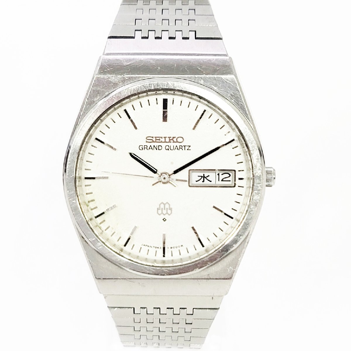 【1円スタート】SEIKO セイコー 9943-8000 グランドクオーツ SS クオーツ シルバー文字盤 メンズ腕時計 510618拍卖