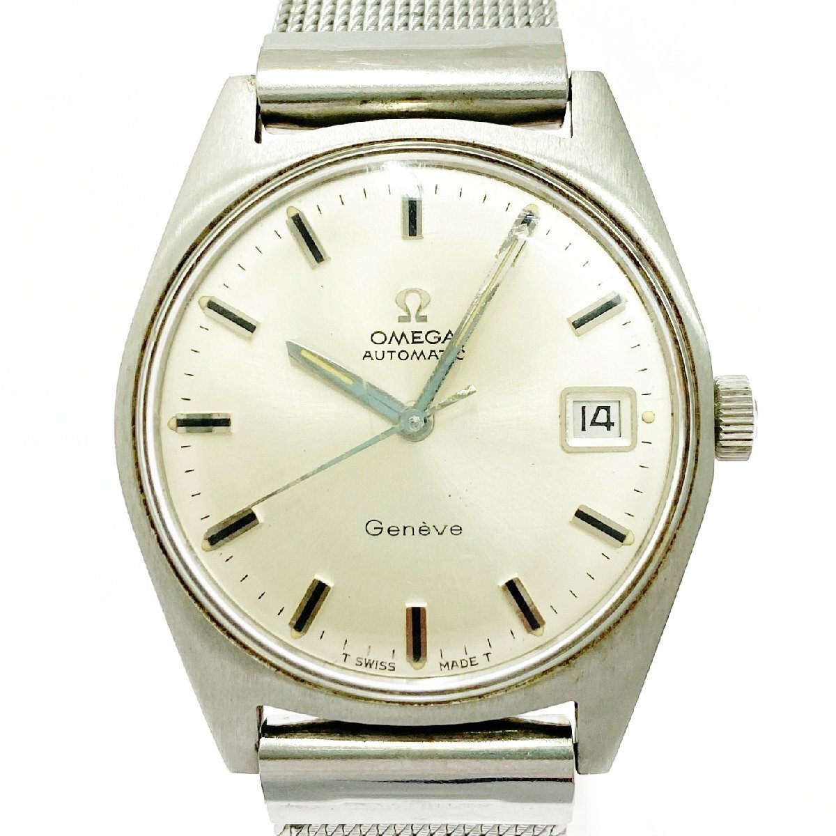【1円スタート】【訳あり品】OMEGA オメガ ジュネーブ SS シルバー系文字盤 自動巻き メンズ腕時計 518100拍卖