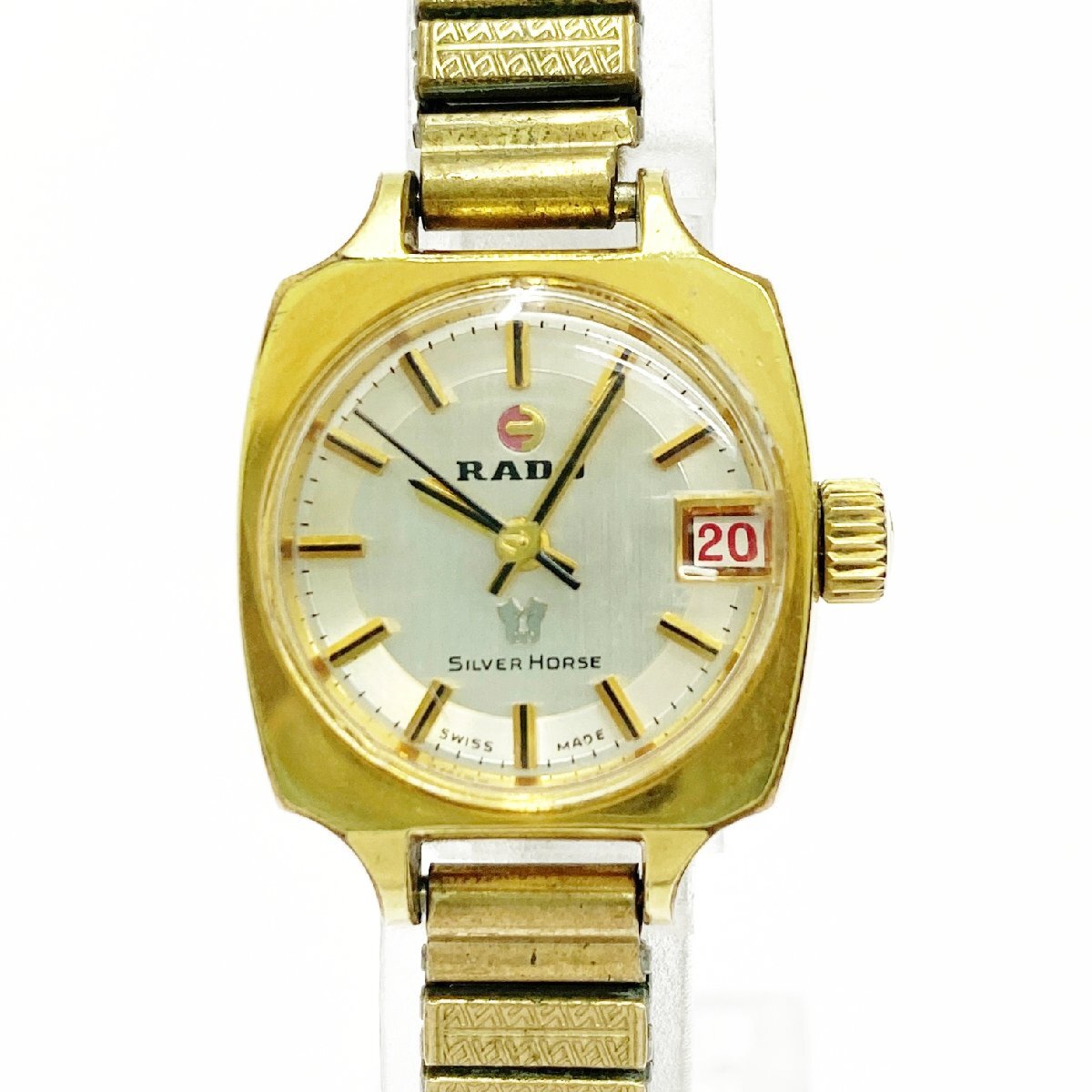 【1円スタート】【訳あり品】RADO ラドー 7027 シルバーホース GP×SS シルバー文字盤 自動巻き レディース腕時計 516702拍卖