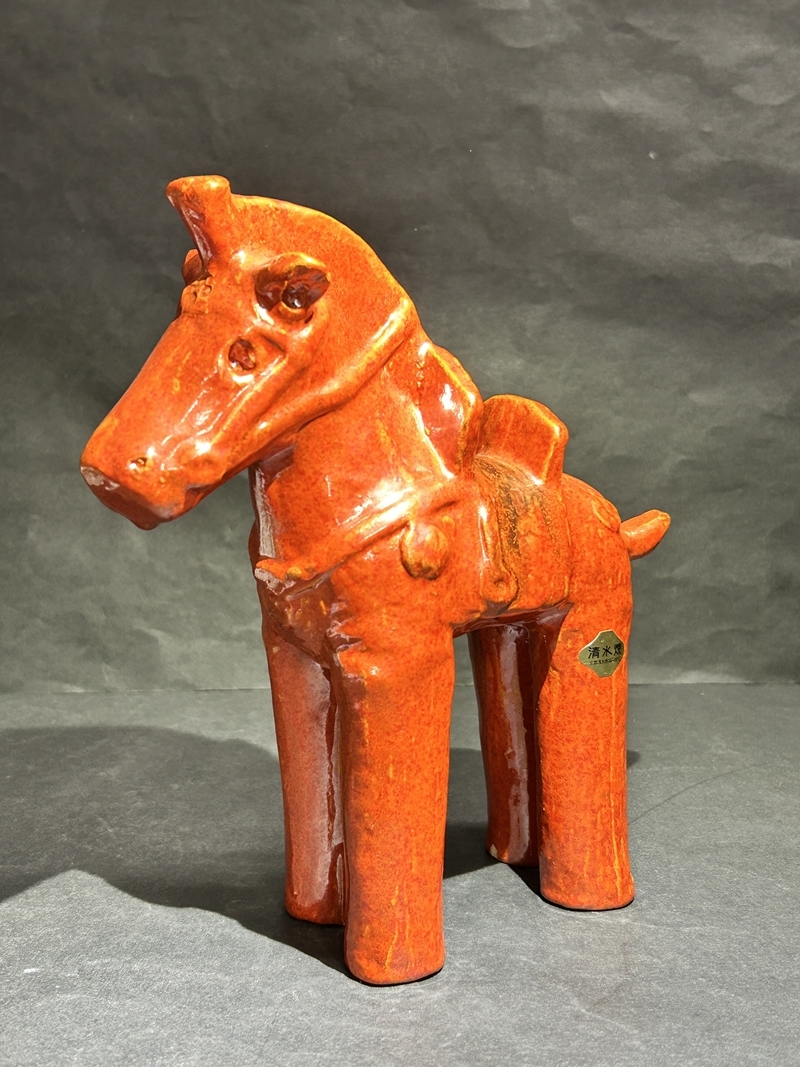 ● コレクター必見 清水焼 馬 ウマ 陶器製 オブジェ 飾り 和風 工芸品 置物 インテリア 雑貨 飾り コレクション Zr618拍卖