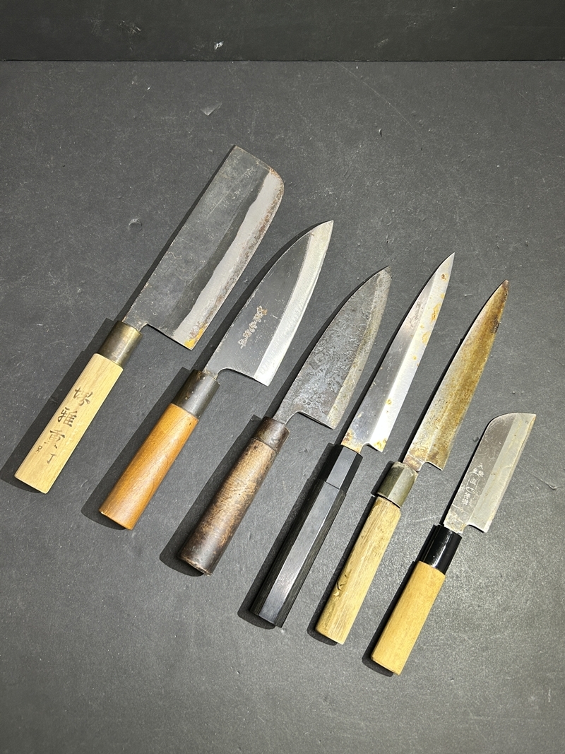 ● コレクター必見 まとめ売り 包丁 銘入り含む 堺竜神作 など 三徳包丁 他 和包丁 調理器具 刃物 現状渡し Zr716拍卖