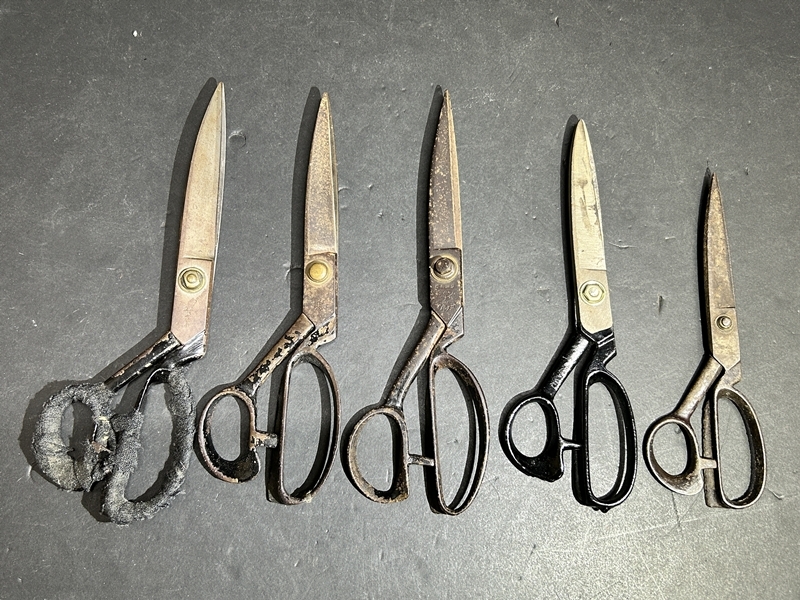 ● コレクター必見 まとめ売り 羅紗切 鋏 ラシャ切 銘入り含む 末広 など はさみ ハサミ 鋏 手芸 裁縫道具 コレクション Zr714拍卖