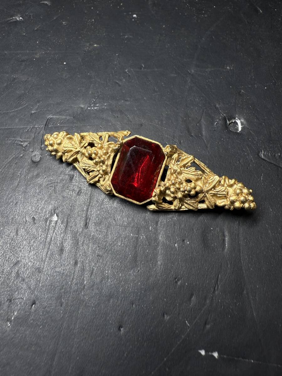 ★コレクター必見 ビンテージ ブローチ 赤 レッド アクセサリー 飾り コレクション Se130拍卖