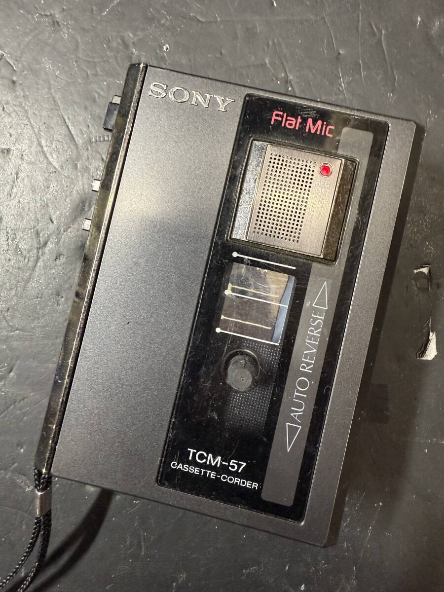 ★コレクター必見 SONY CASSETTE-CODER TCM-57 ソニー カセットレコーダー 通電可 動作未確認 ジャンク コレクション Se190拍卖