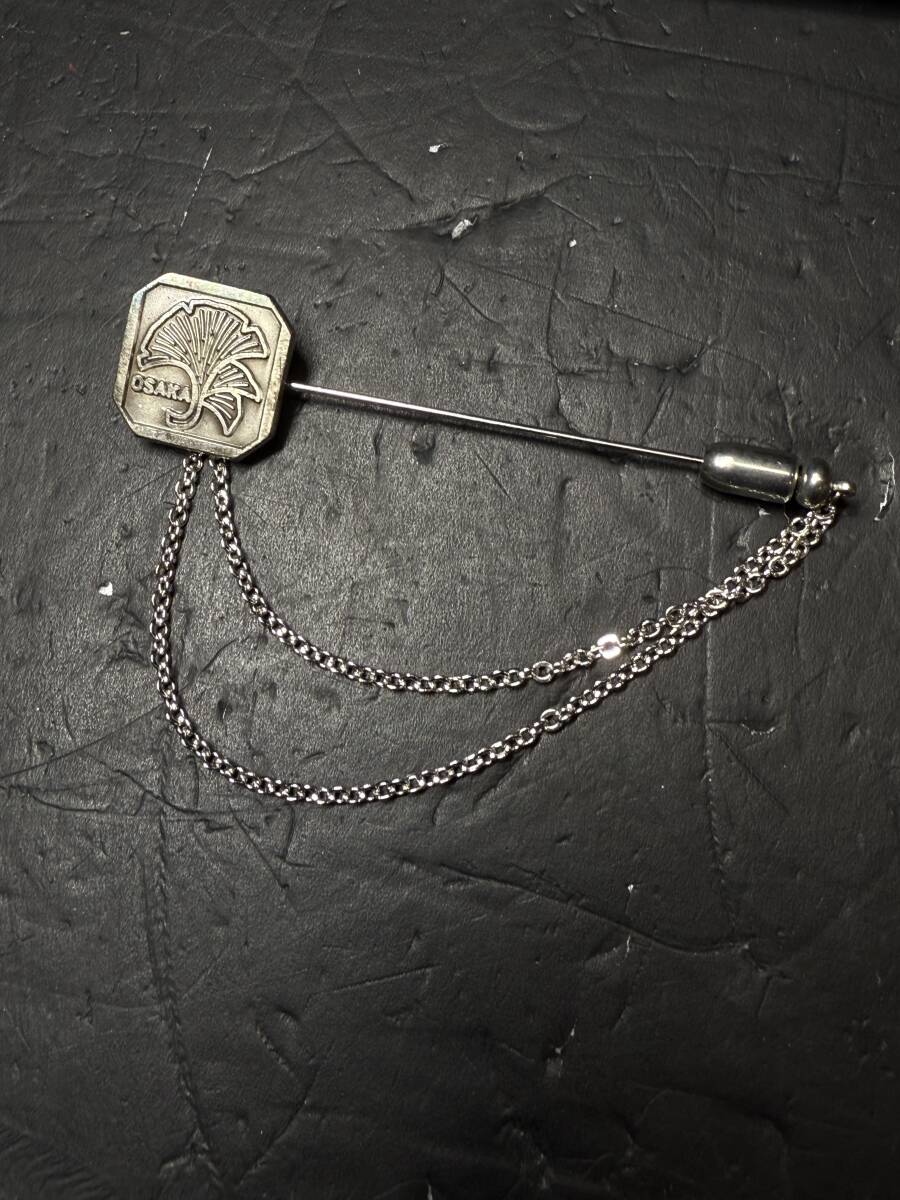 ★コレクター必見 ビンテージ 純錫製 大阪市市章 ピンブローチ みおつくし アクセサリー 金属工芸 コレクション Se244拍卖