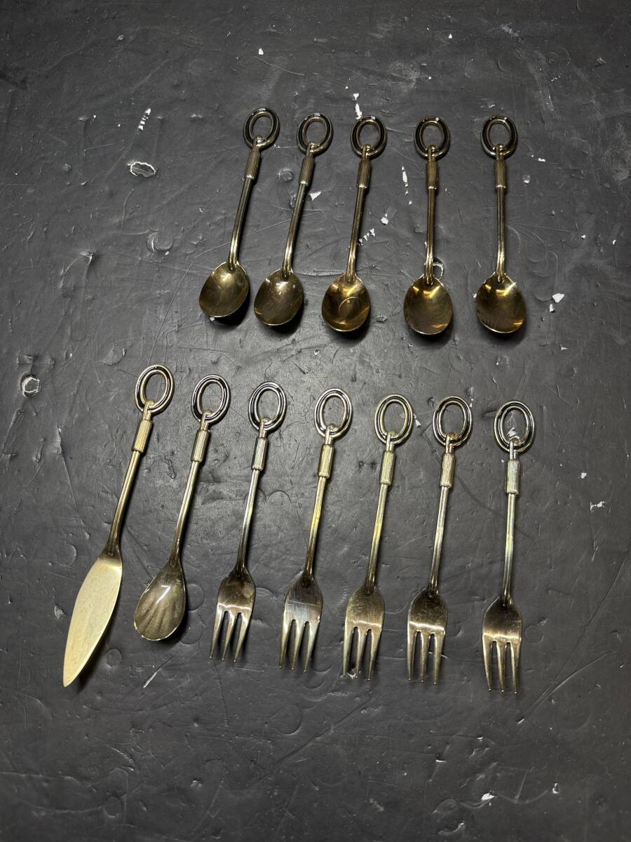 ★コレクター必見 ビンテージ カトラリー スプーン フォーク バターナイフ ジャムスプーン 食器 セット アンティーク コレクション Se260拍卖