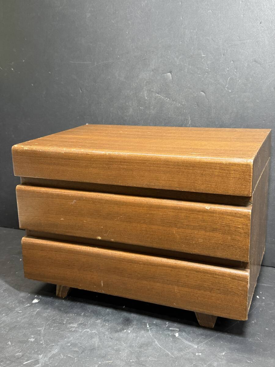 ★コレクター必見 ビンテージ 木製裁縫箱 糸 針付き ソーイングボックス 木箱 インテリア 裁縫道具 昭和レトロ Se269拍卖