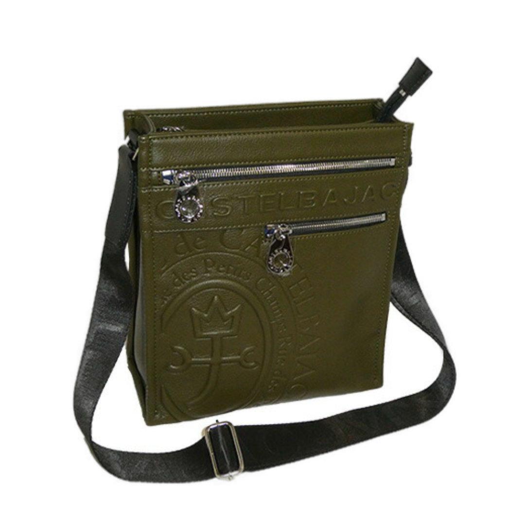 カステルバジャック ダナン 縦型ショルダーバッグ 045114 カーキ拍卖