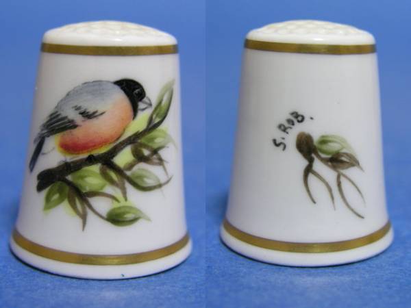 ◎ロイヤルウースター 作家物 手描き指貫「鳥」希少◎c拍卖